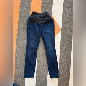Dark wash maternity jeans